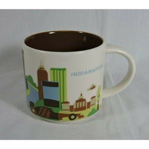 Starbucks You Are Here Mug Indianapolis 2013 Brown Inside